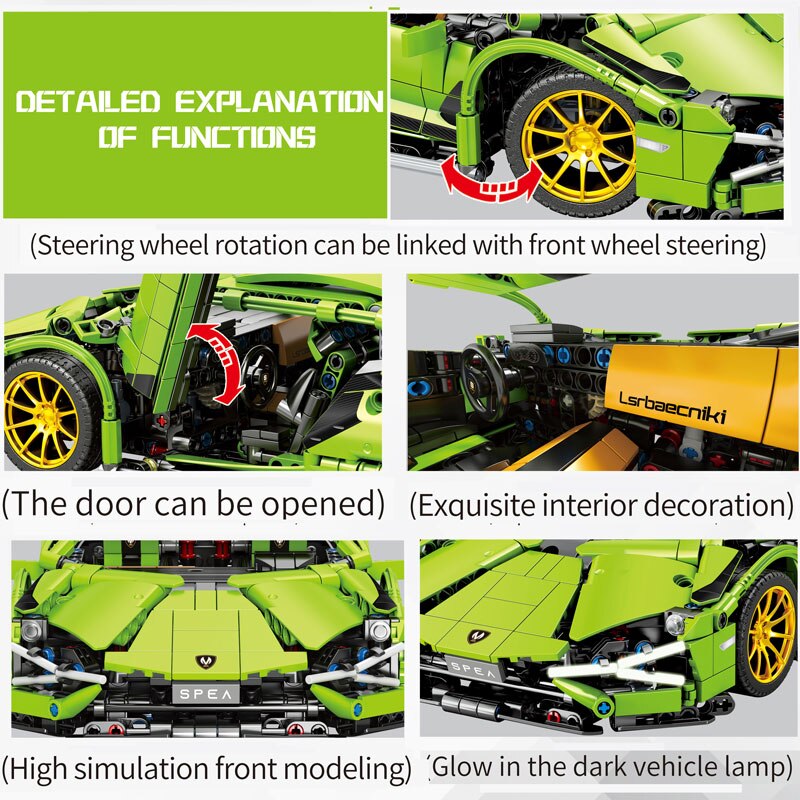 LAMBORGHINI SIAN Building Blocks Technical Car Model