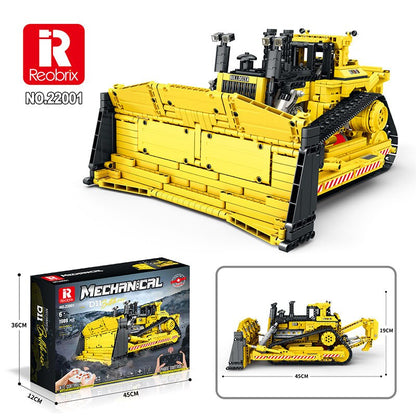 Reobrix 22001 Mechanical D11 Bulldozer RC Car APP Remote Control