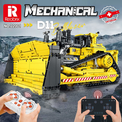 Reobrix 22001 Mechanical D11 Bulldozer RC Car APP Remote Control